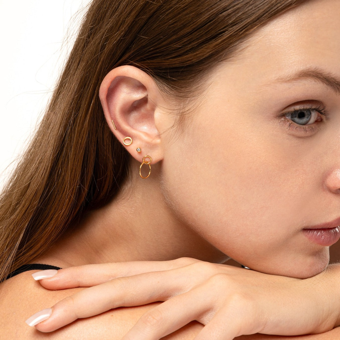 ミニサークルスタッドイヤリング