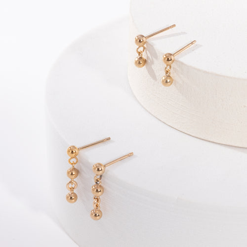 Mini Triple Ball Earrings