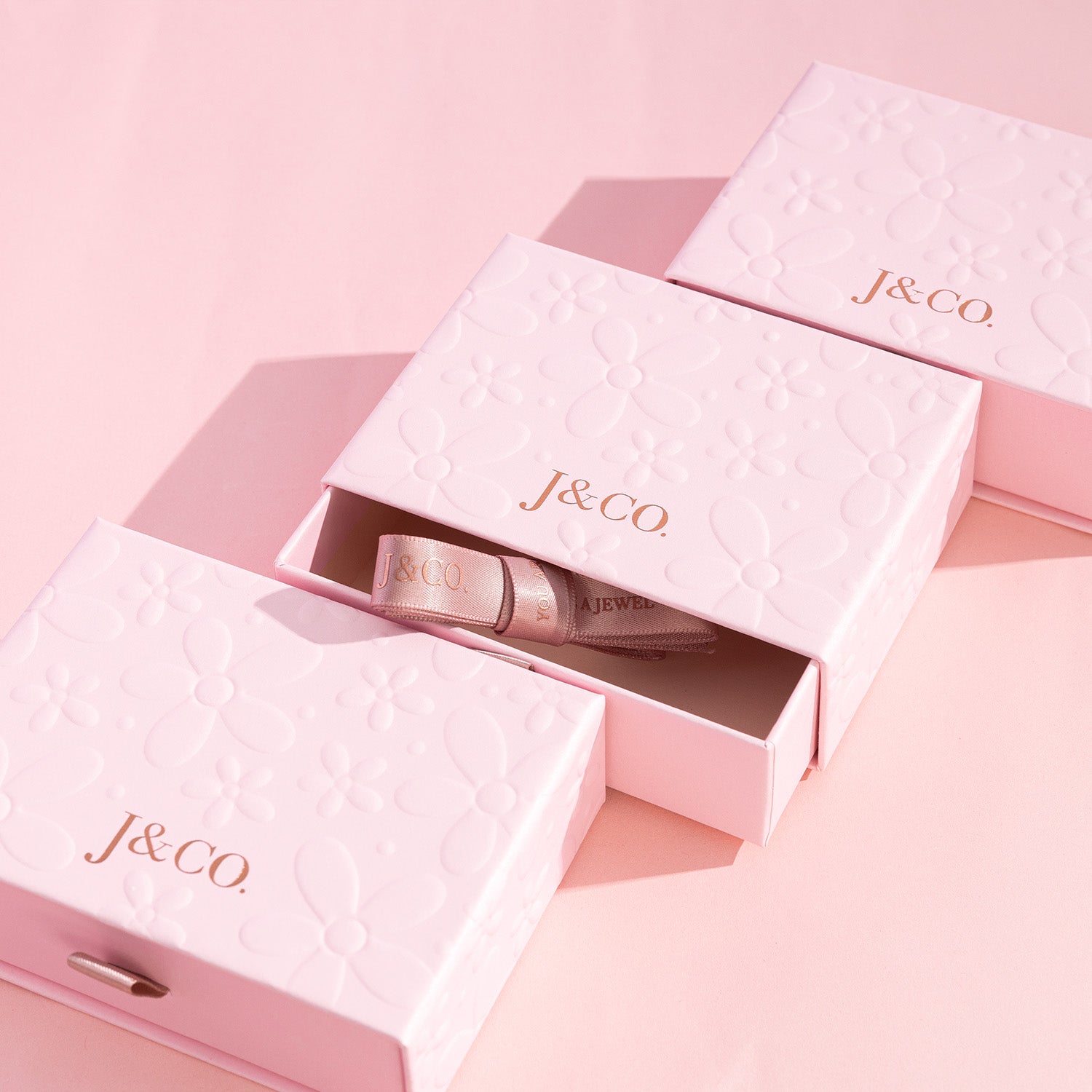 花柄のエンボス加工ギフトボックス – J&CO Jewellery