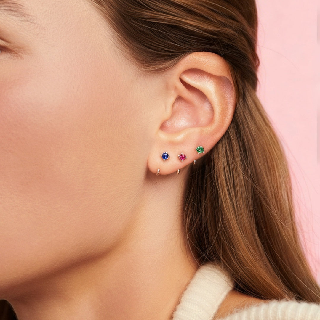 Boucles d'oreilles en sapphire ouvertes