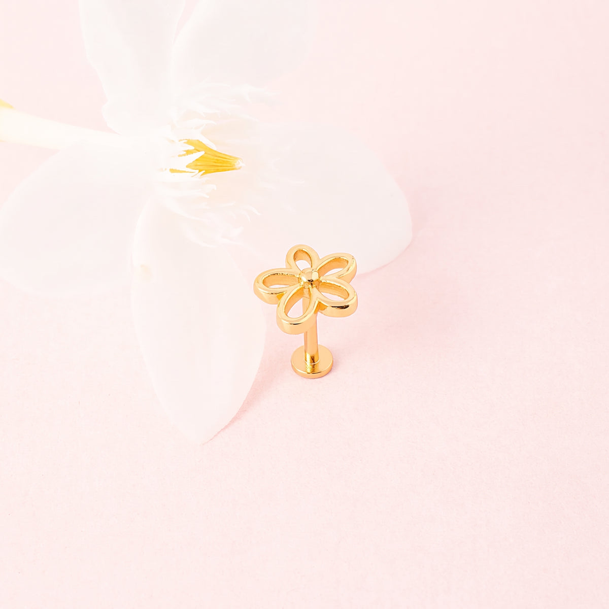 Anting Datar Bunga Mekar