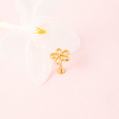 Anting Datar Bunga Mekar