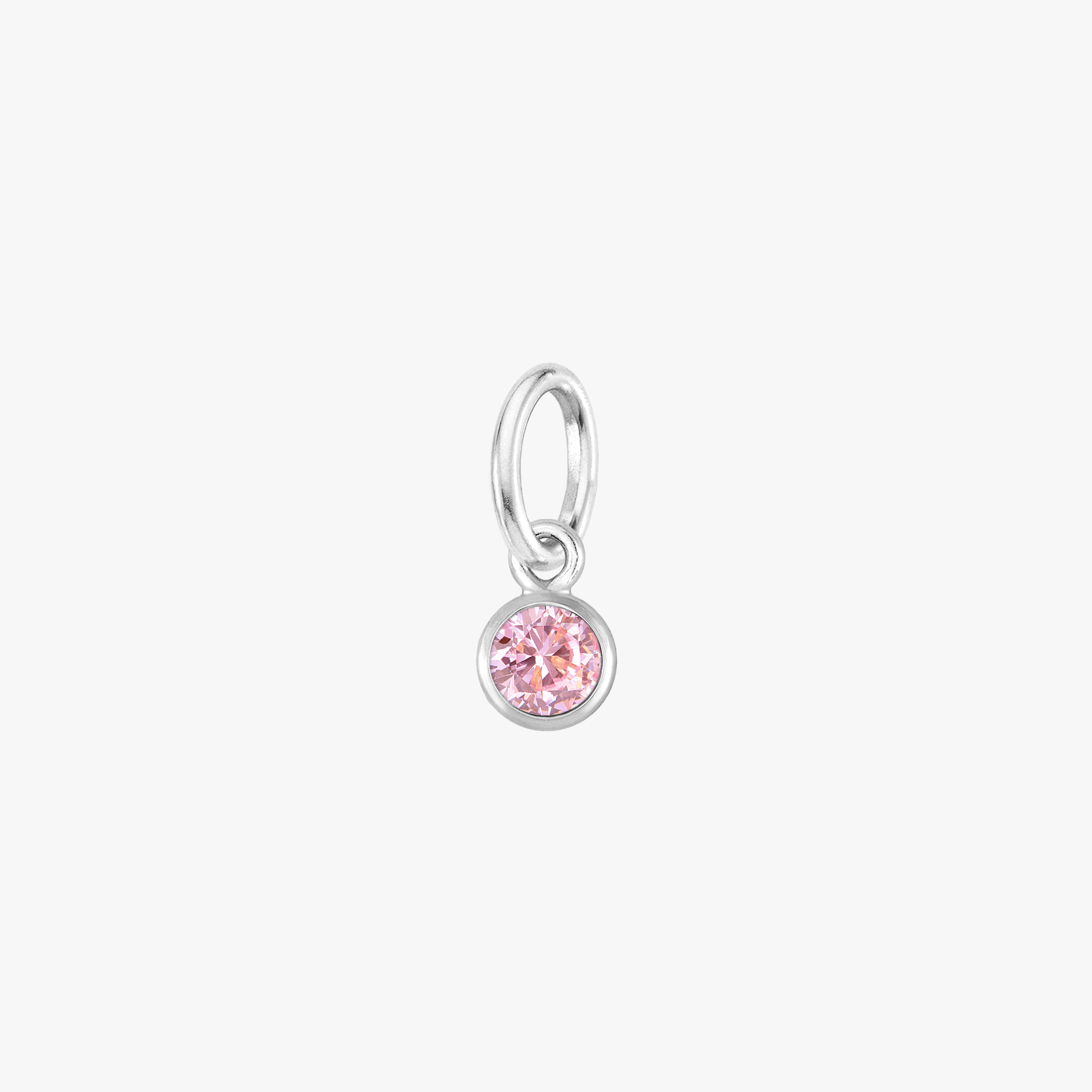 Color:Silver Birthstone Gem:Pink