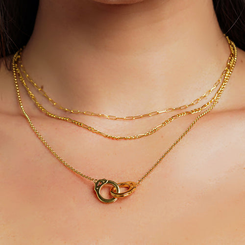 Smukły złoty choker z łańcuszkiem