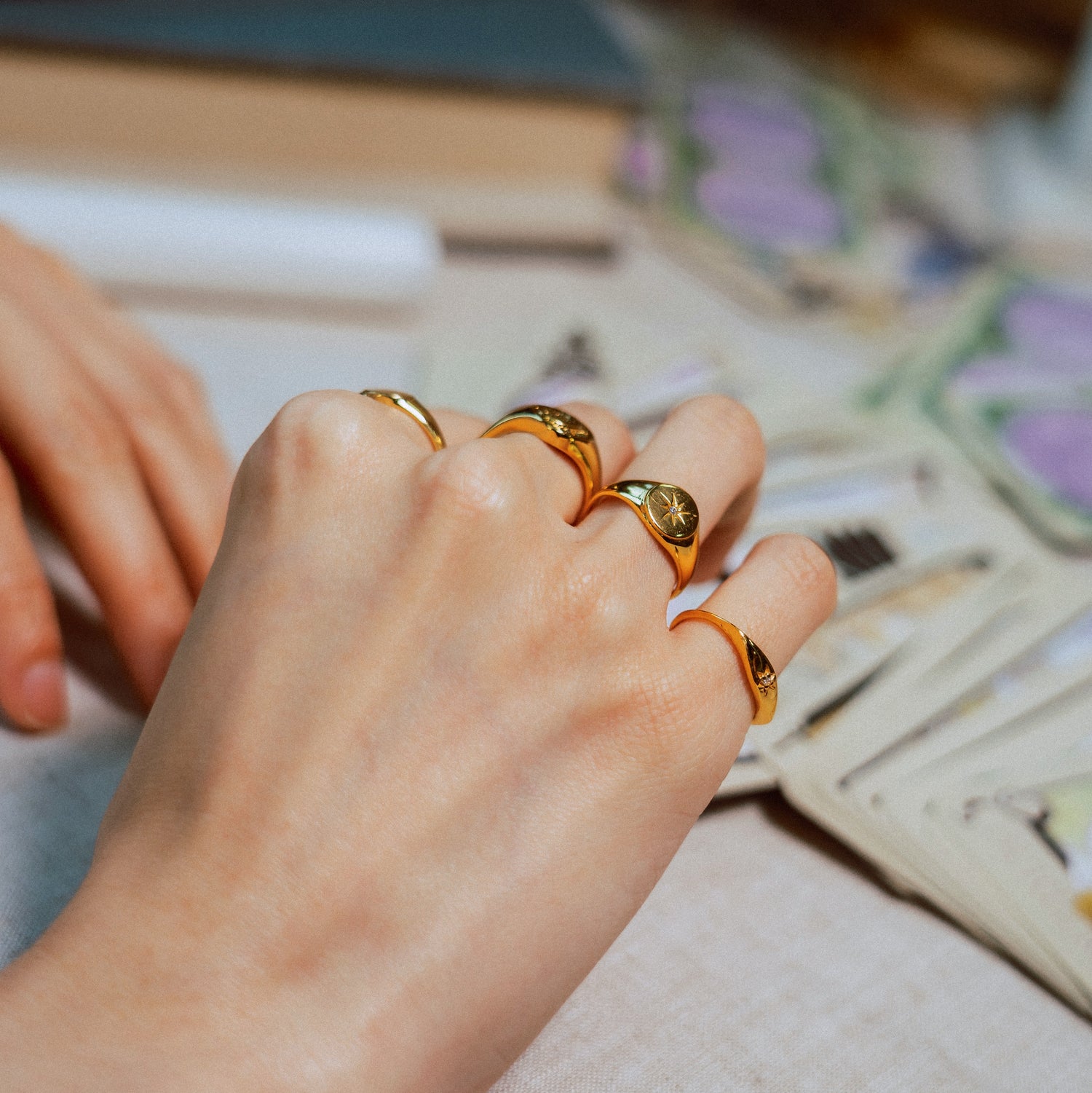 星形印記戒指 金