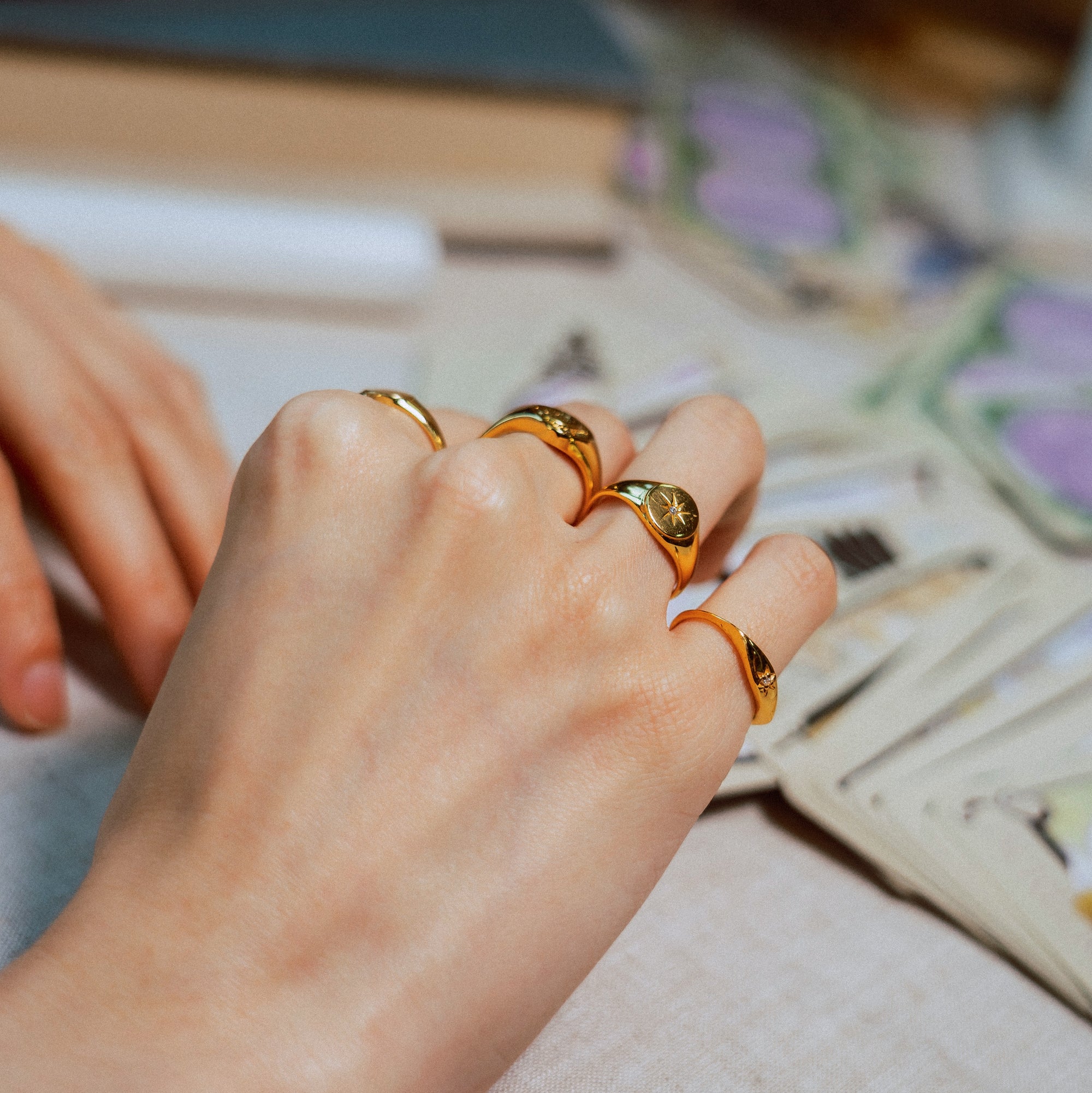 星形印記戒指 金