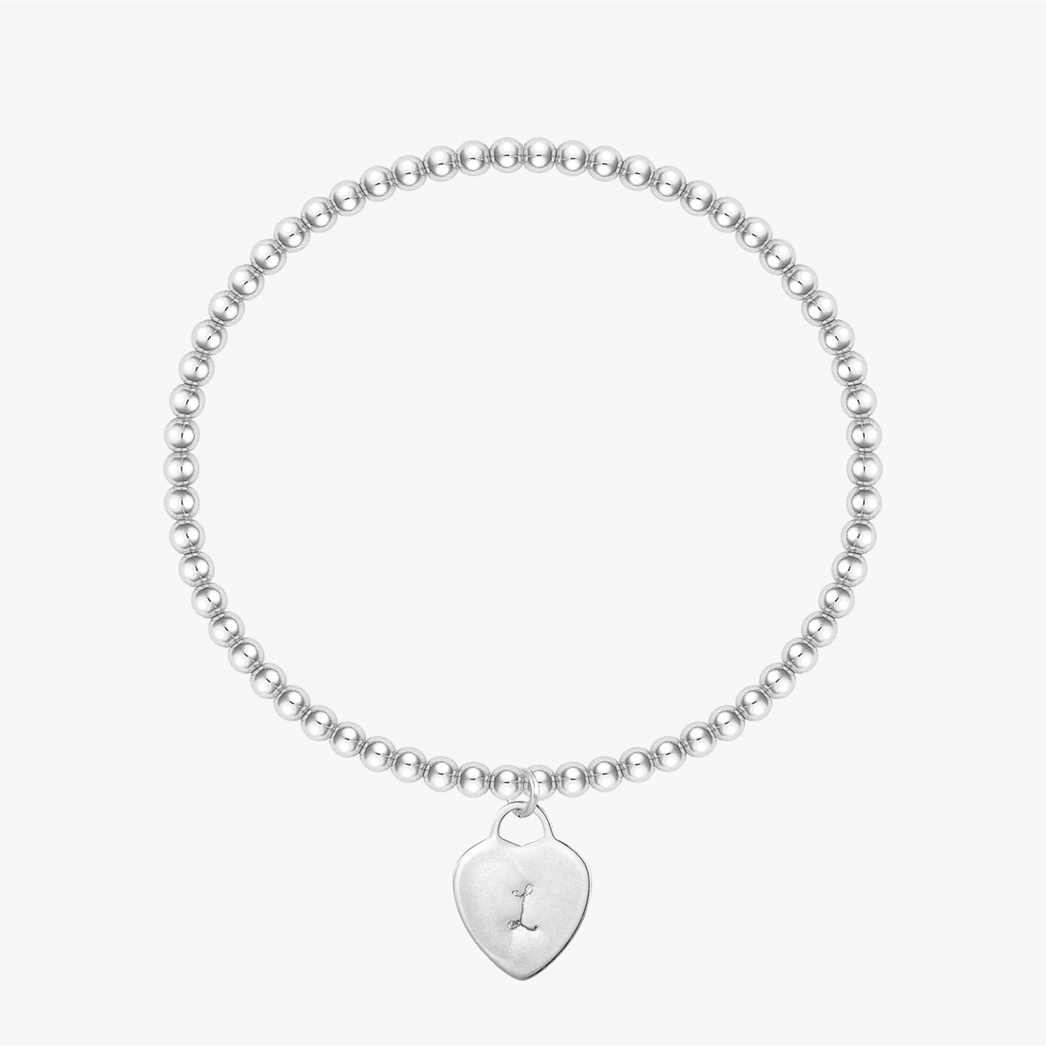 パーソナライズされたハートビーズブレスレット