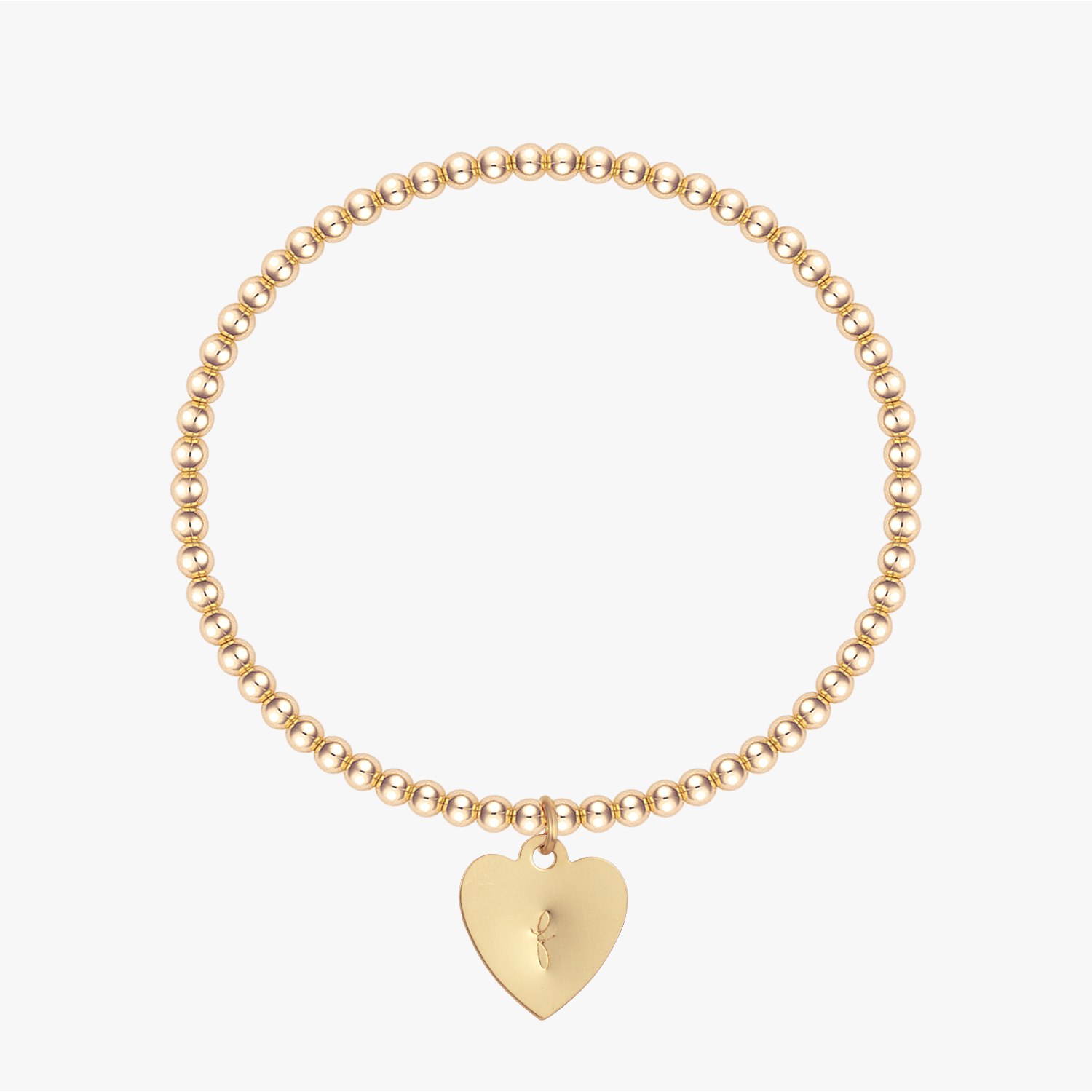 Personalized Heart Beaded Bracelet – J&CO Jewellery