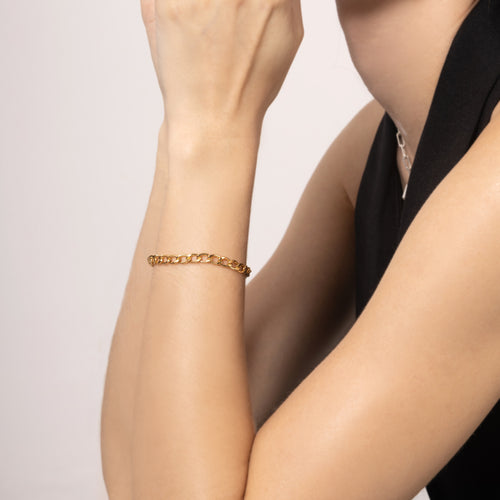 Flat Curb Chain Bracelet