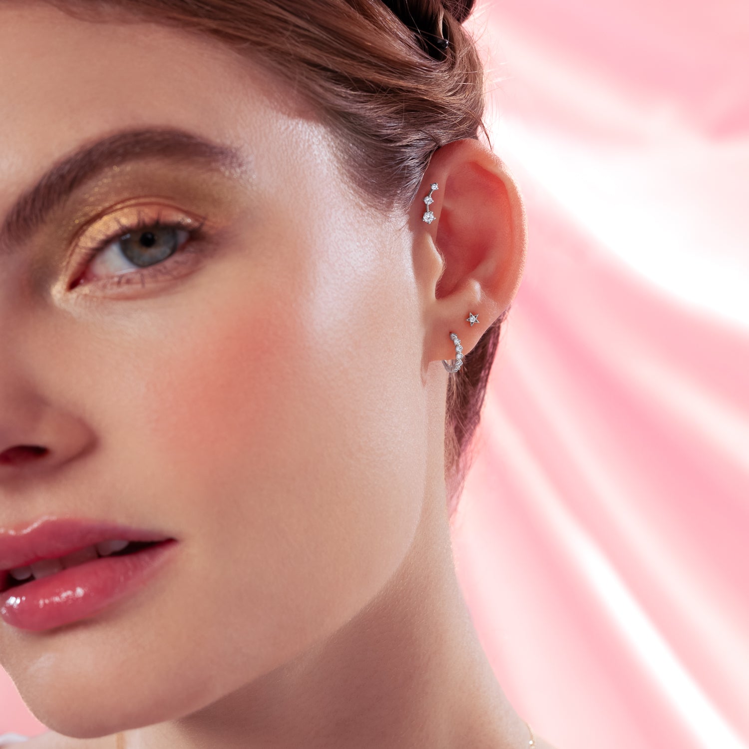 Color:White Gold
Option:Single
Option:Pair