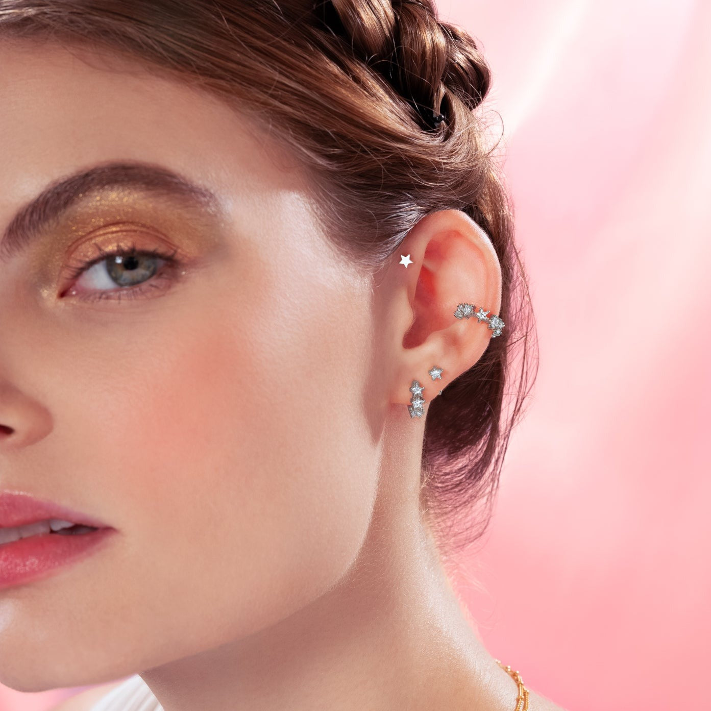 Color:White Gold
Option:Single
Option:Pair