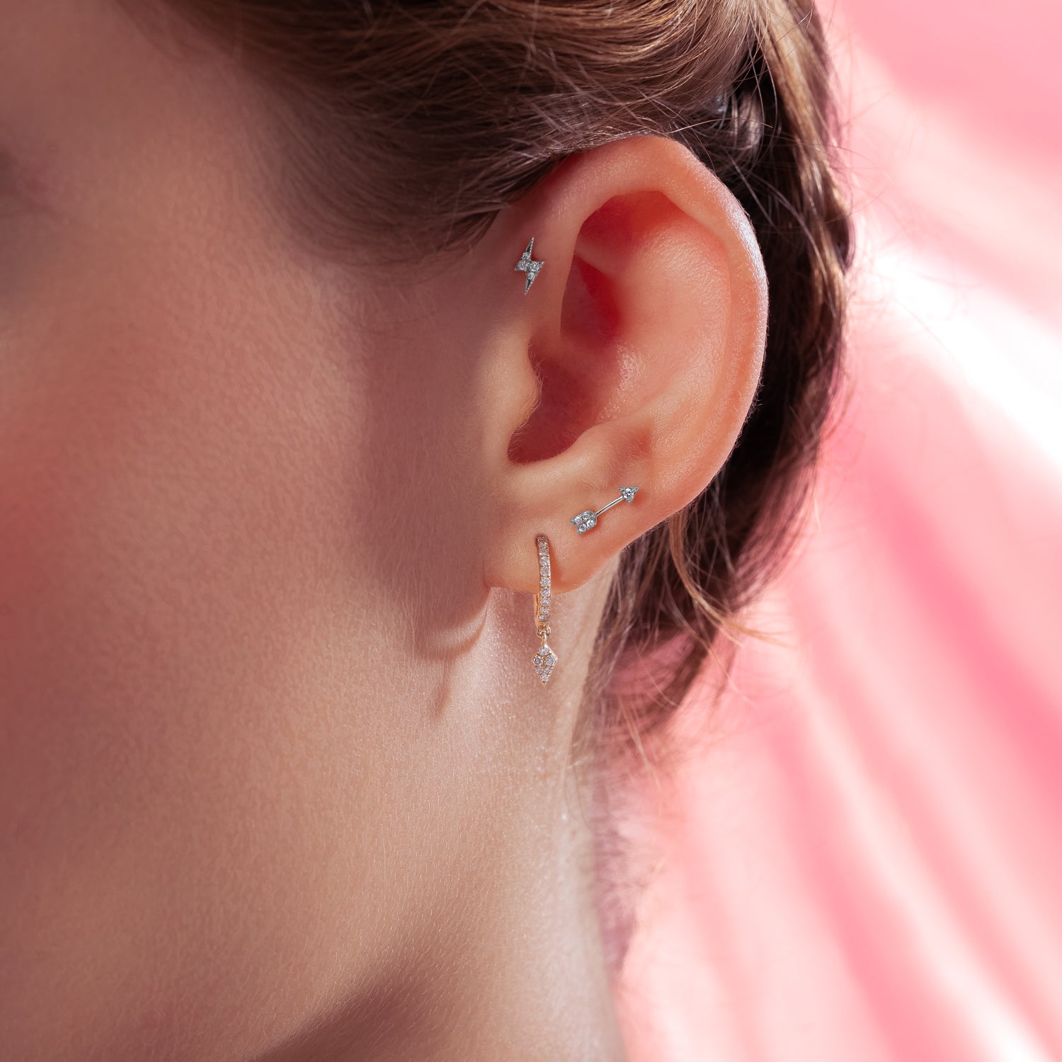 Color:White Gold
Option:Single
Option:Pair