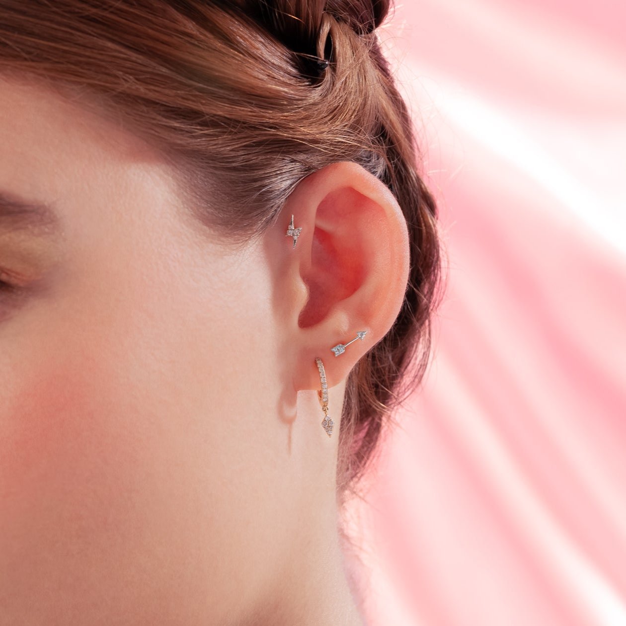 Color:White Gold
Option:Single
Option:Pair