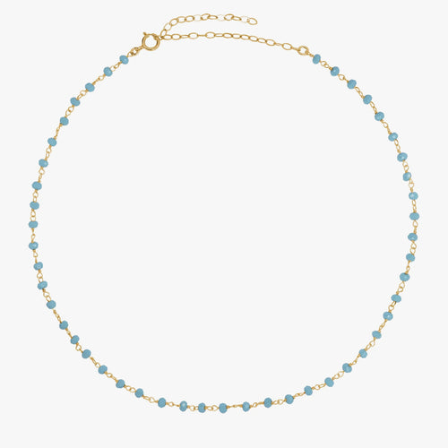 Aqua Agate Gemstone Choker