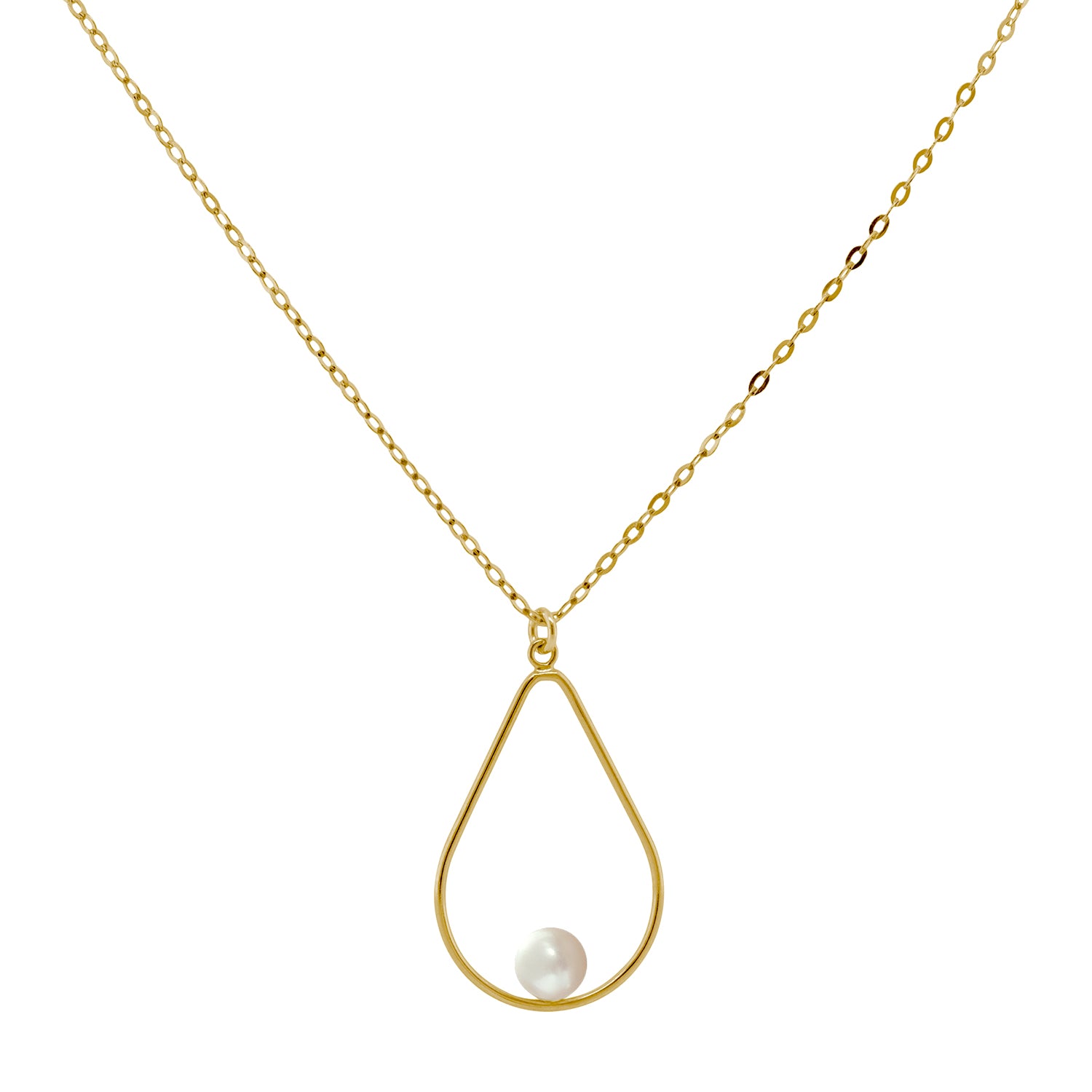 韓国発【MONDAY EDITION】Teardrop Pearl Pendant Necklace Silver Corrine Teardrop Pearl Necklace - CHARLES & KEITH US