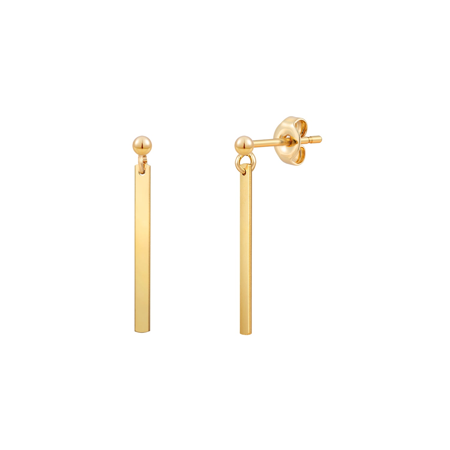 Sleek Skinny Bar Stud Earrings
