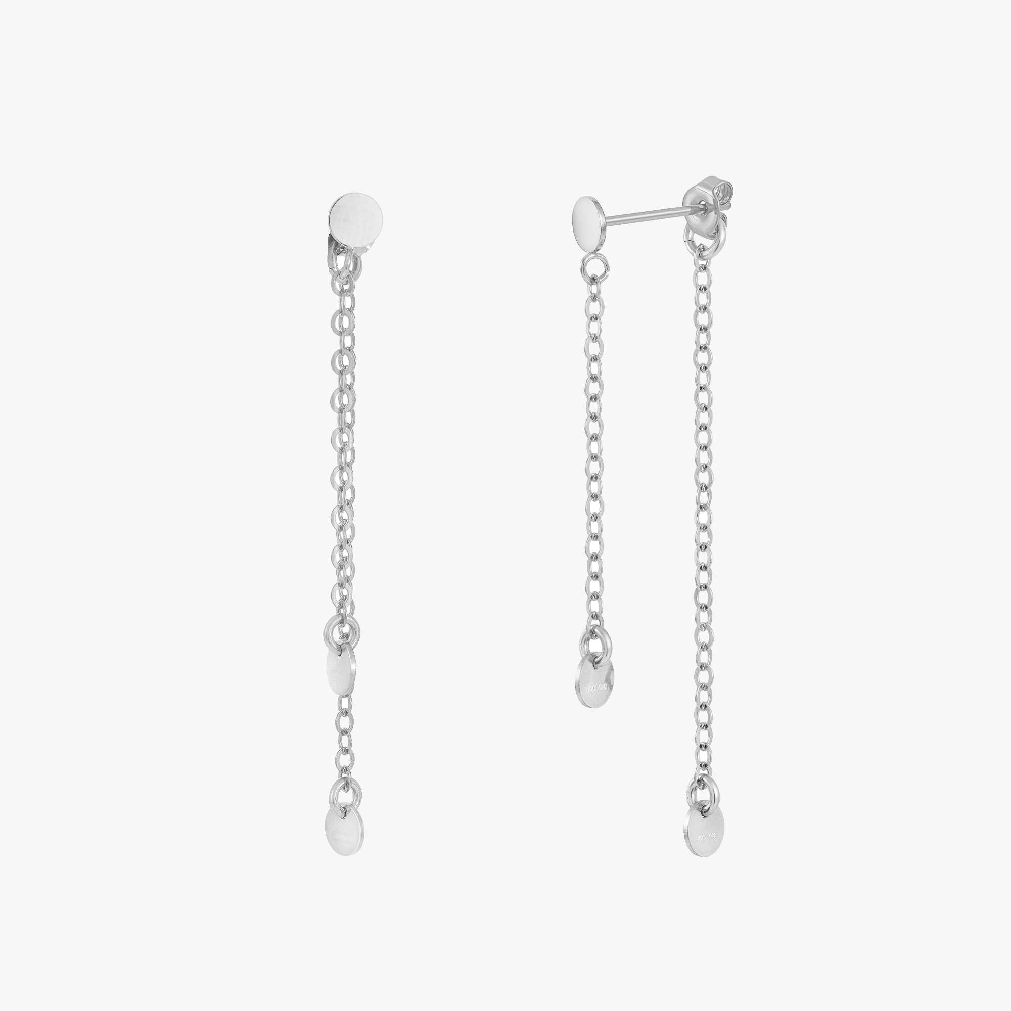 Dubbla skivörhängen med hängande design