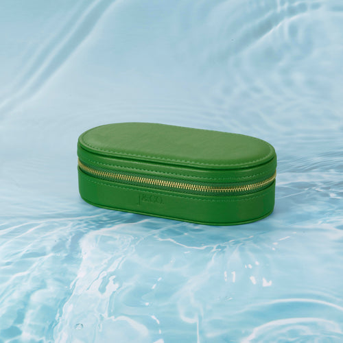 Océan Leather Mini Oval Jewelry Box