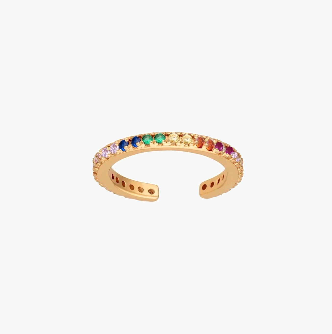 Mini Rainbow Pave Ear Cuff – J&CO Jewellery