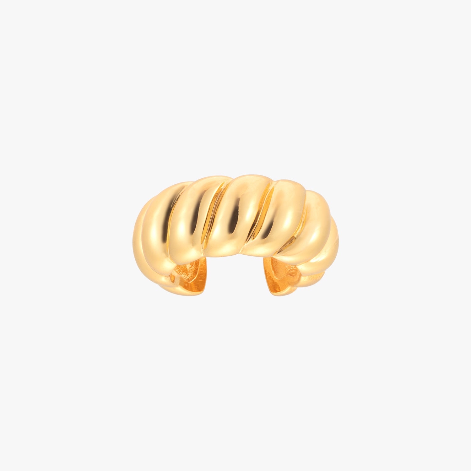 Orecchino a fascia a cupola a forma di croissant