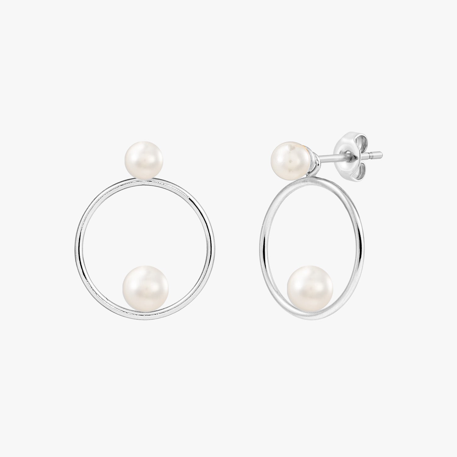 ☆TATIANA☆ Button pearl ear jacket earrings EC1767 Amazon.com: Allereyae Vintage Pearl Ear Jacket Earrings