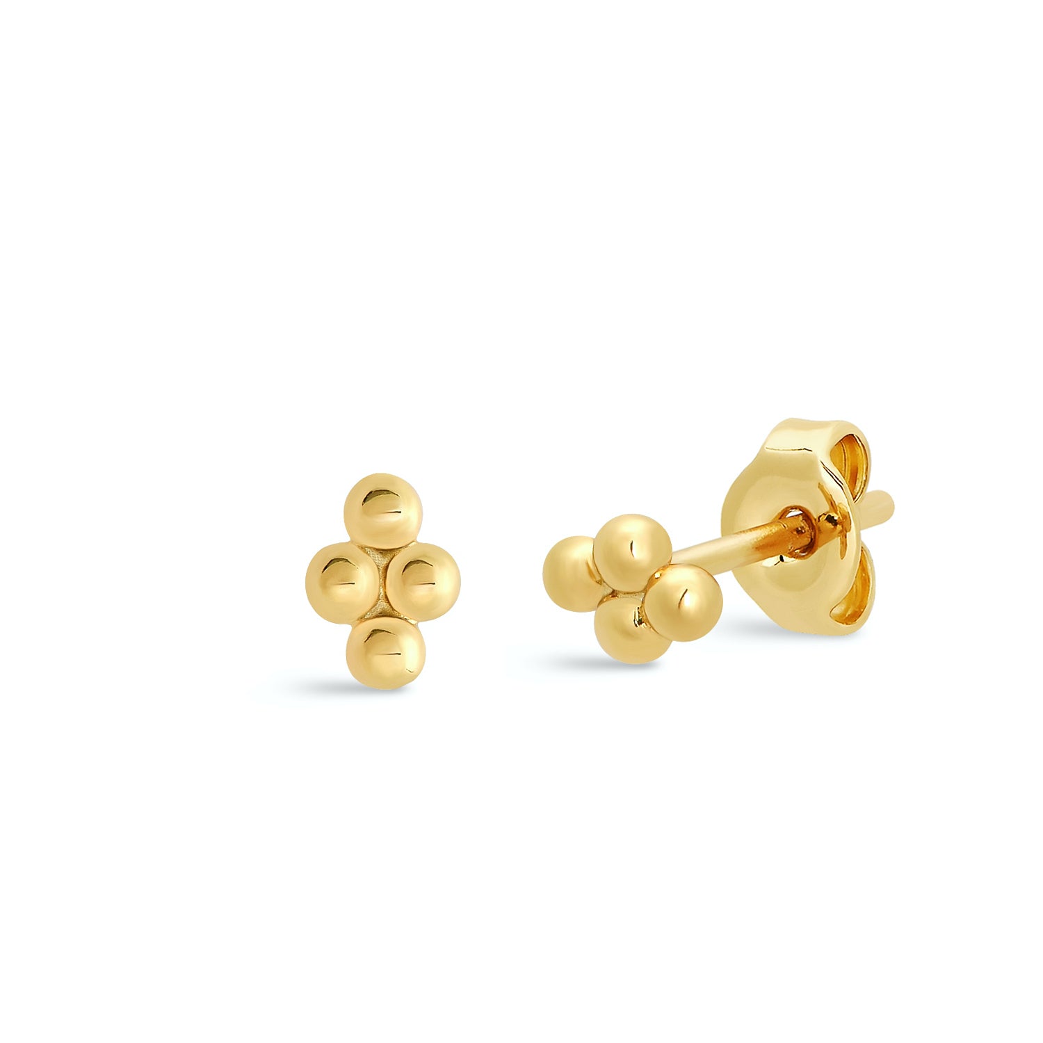 Girls' Classic Ball Screw Back 18K Yellow Gold Earrings - 5mm - in Season Jewelry