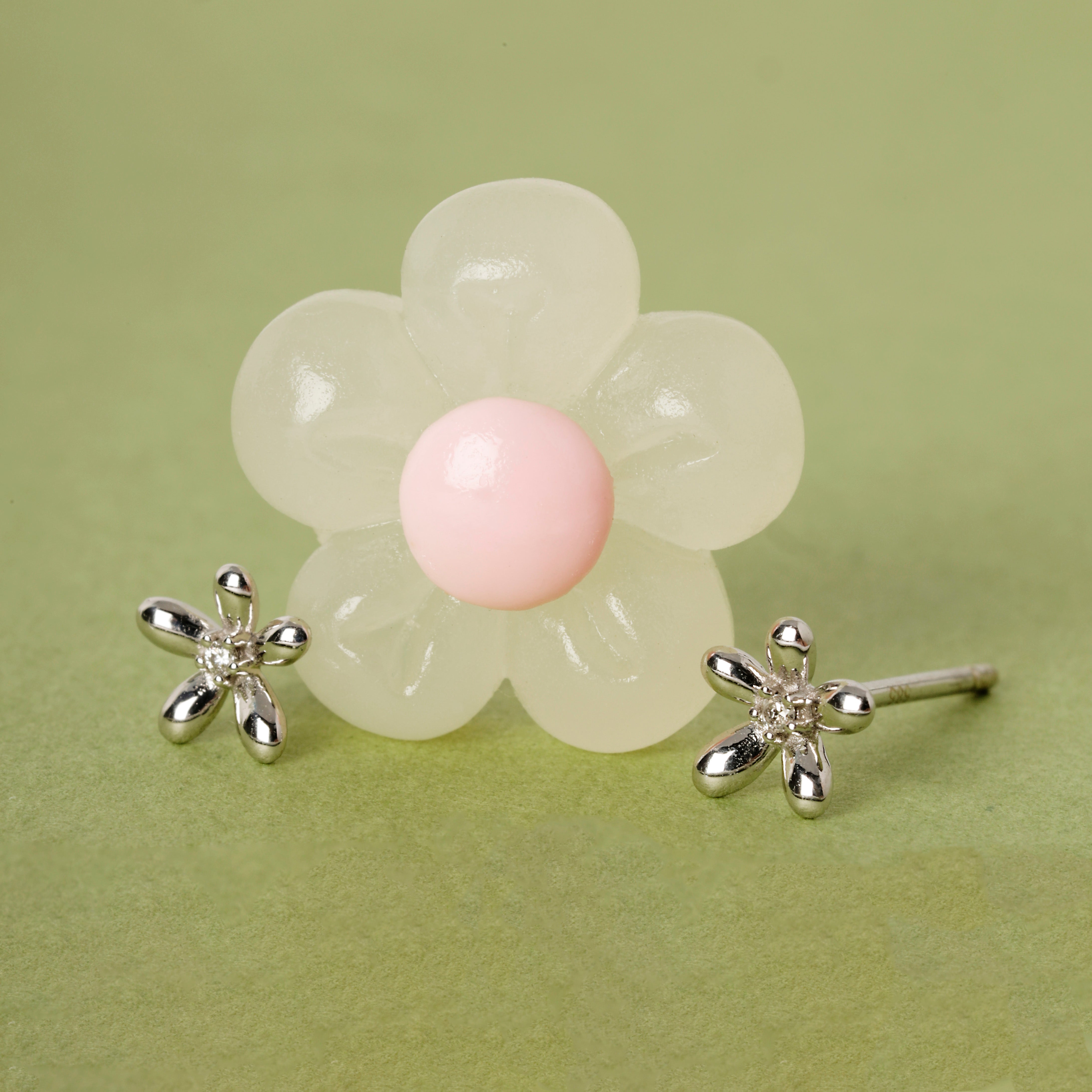 14K 純金Floraison 鑽石耳釘– J&CO Jewellery