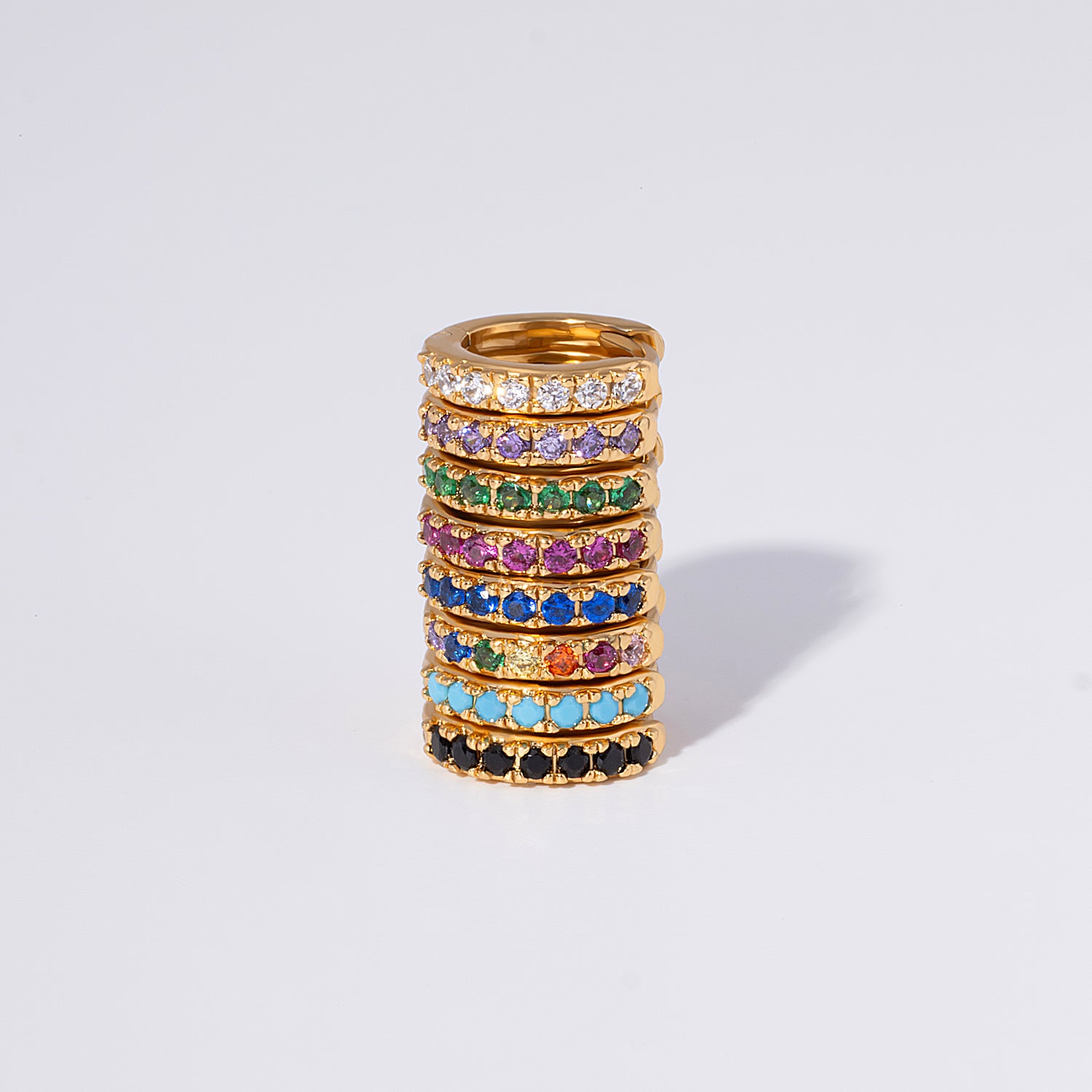 Pave Huggie Hoop Earrings