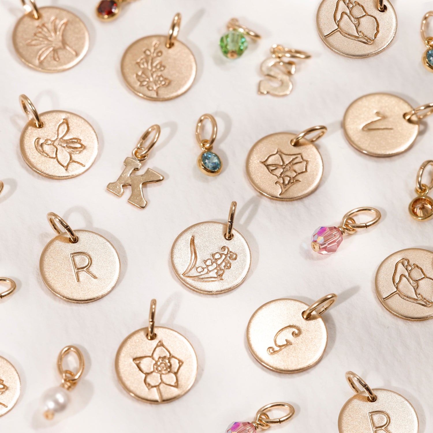 Personalized Mini Birth Flower Necklace