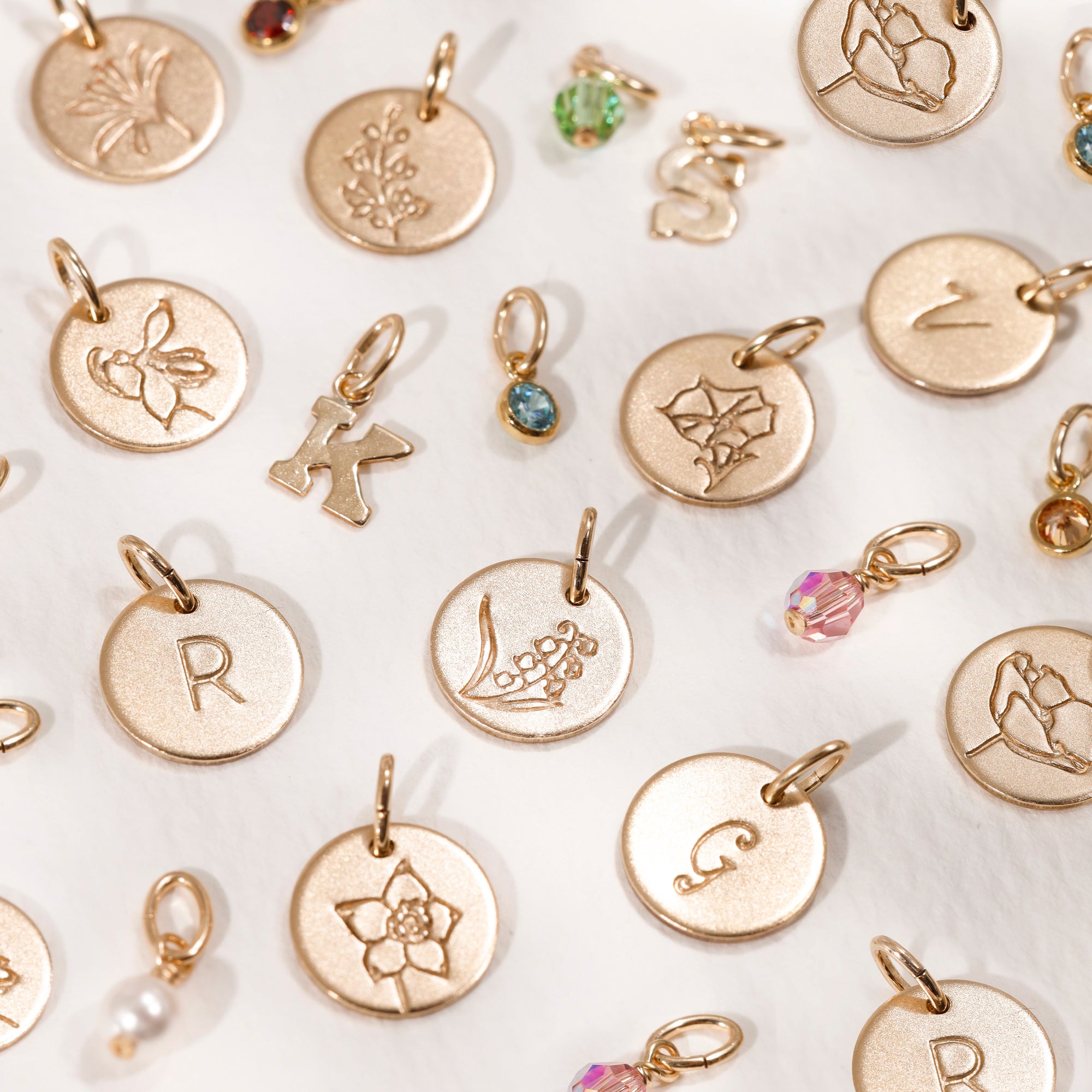 Personalized Mini Birth Flower Necklace