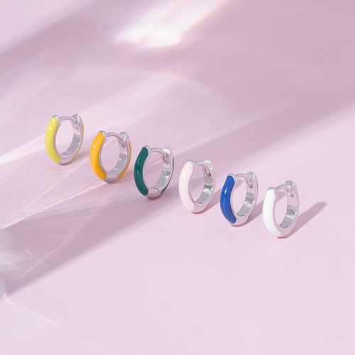 Bride Pink Huggie Hoop