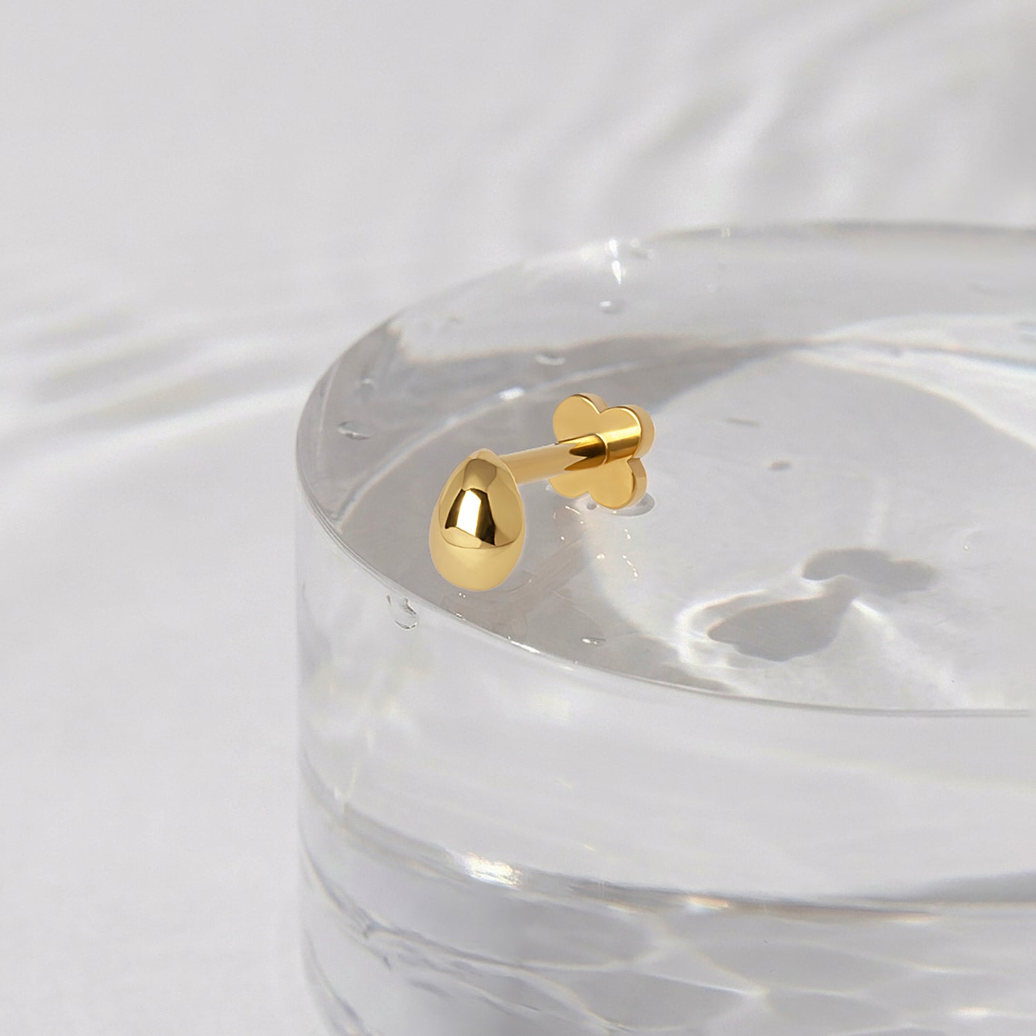 Organic Pebble Flatback Earring