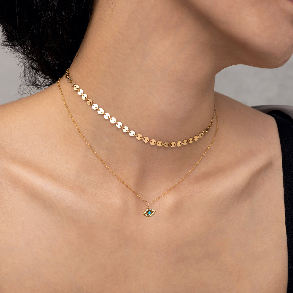 Turquoise Evil Eye Necklace
