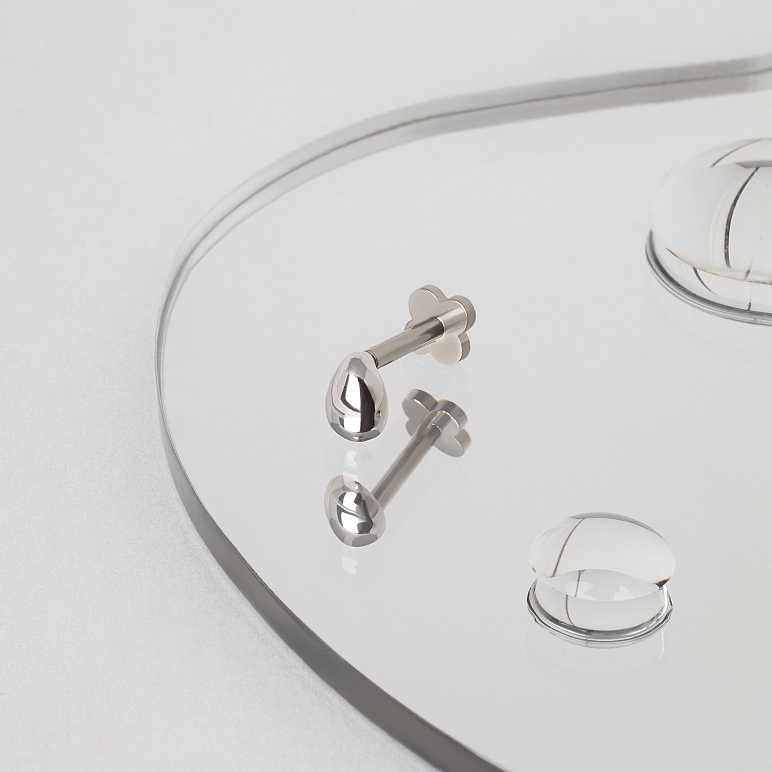 Organic Pebble Flatback Earring
