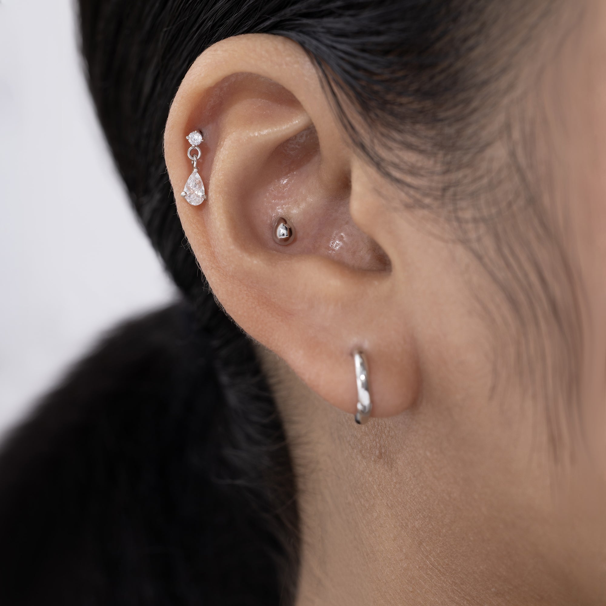 Organic Pebble Flatback Earring