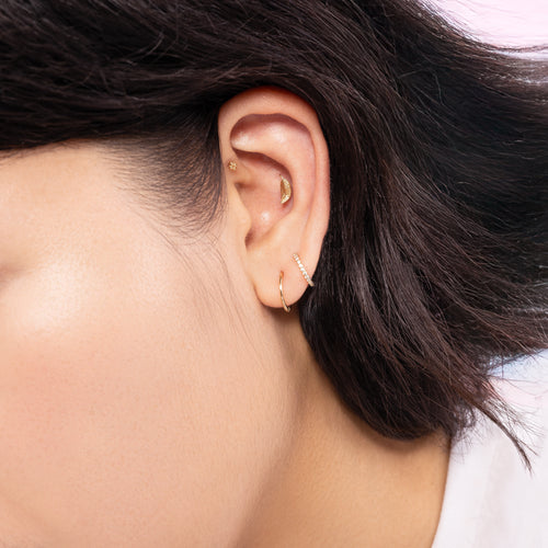 14K Solid Gold Conch Clicker 10mm