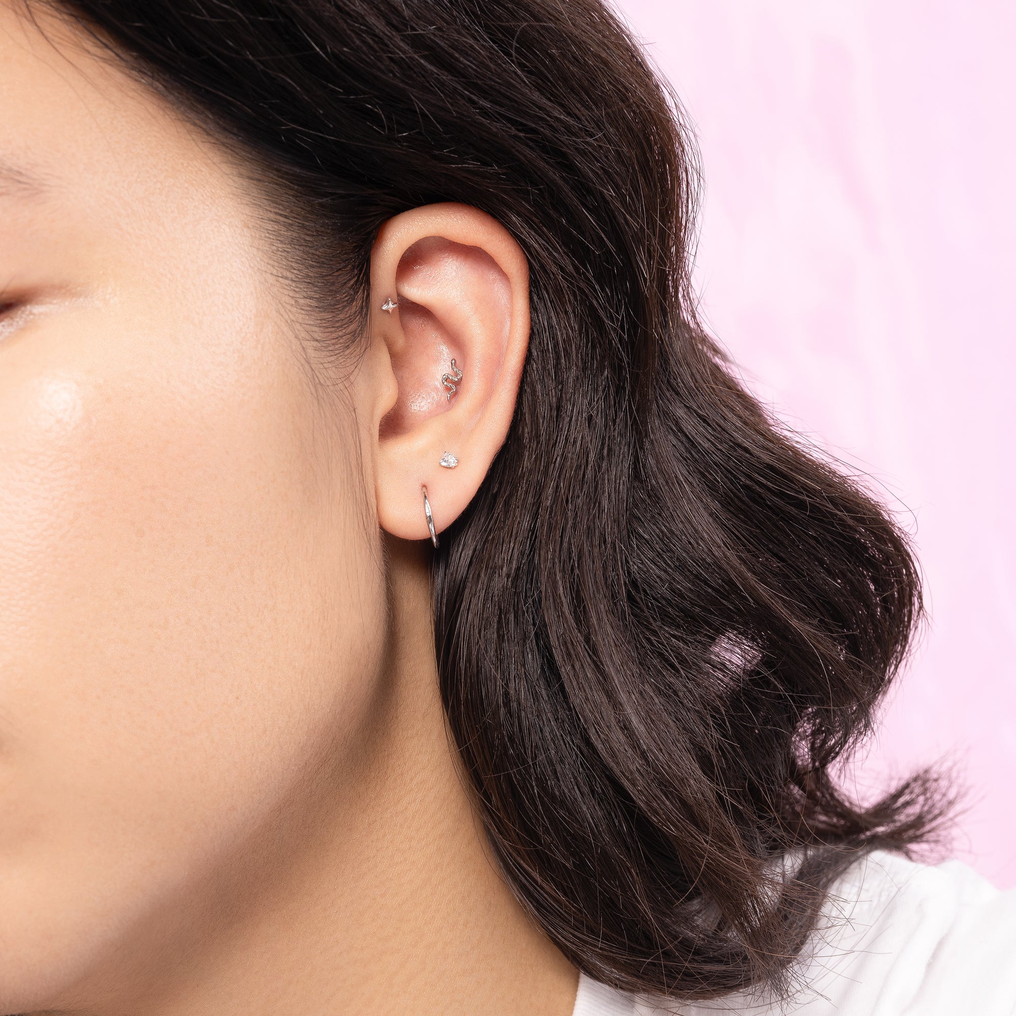 Color:White Gold
Option:Single
Option:Pair