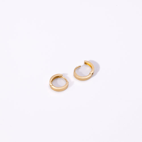 14k Gold Solid Golding Big Hoop Pendientes