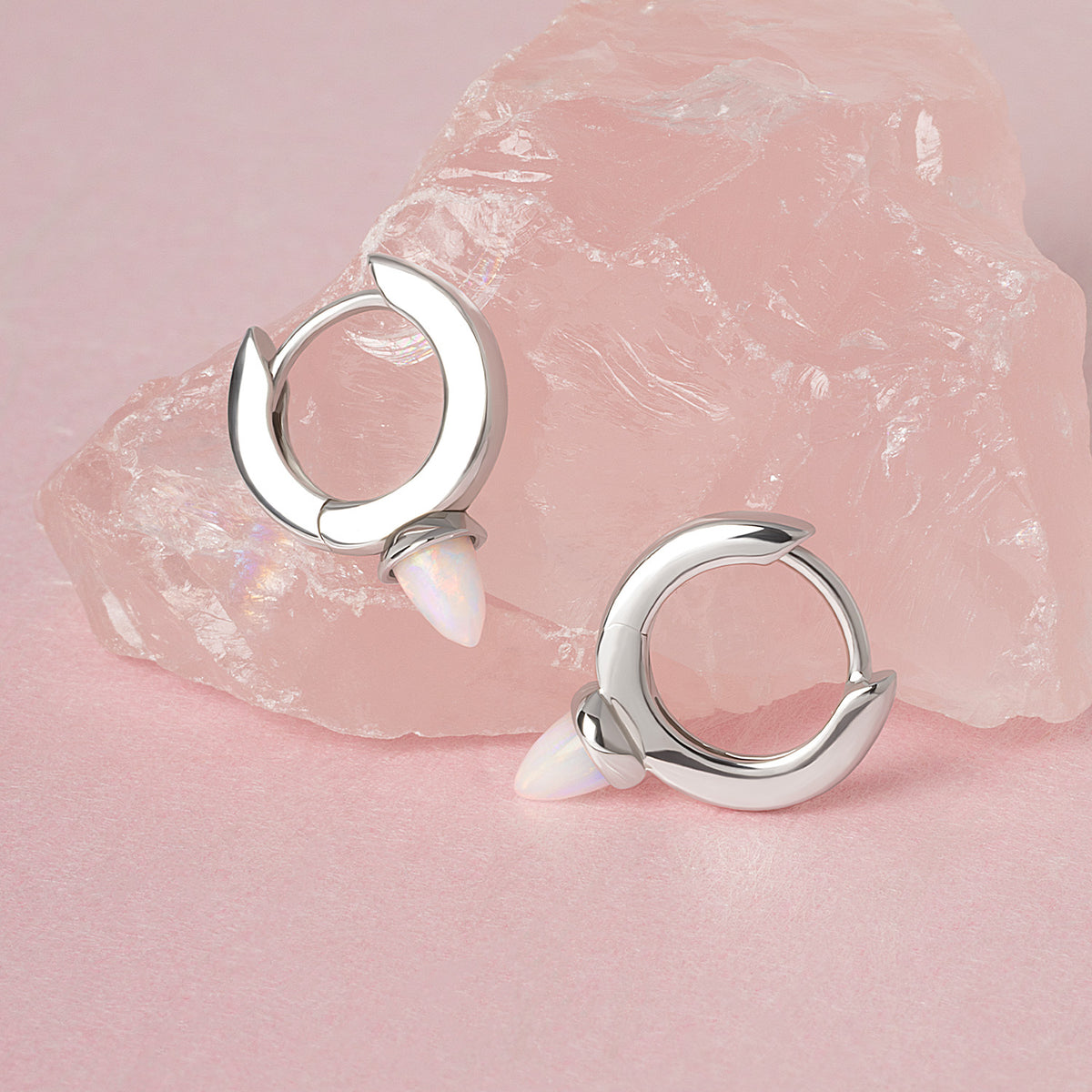 Boucles d'oreilles de balle opale
