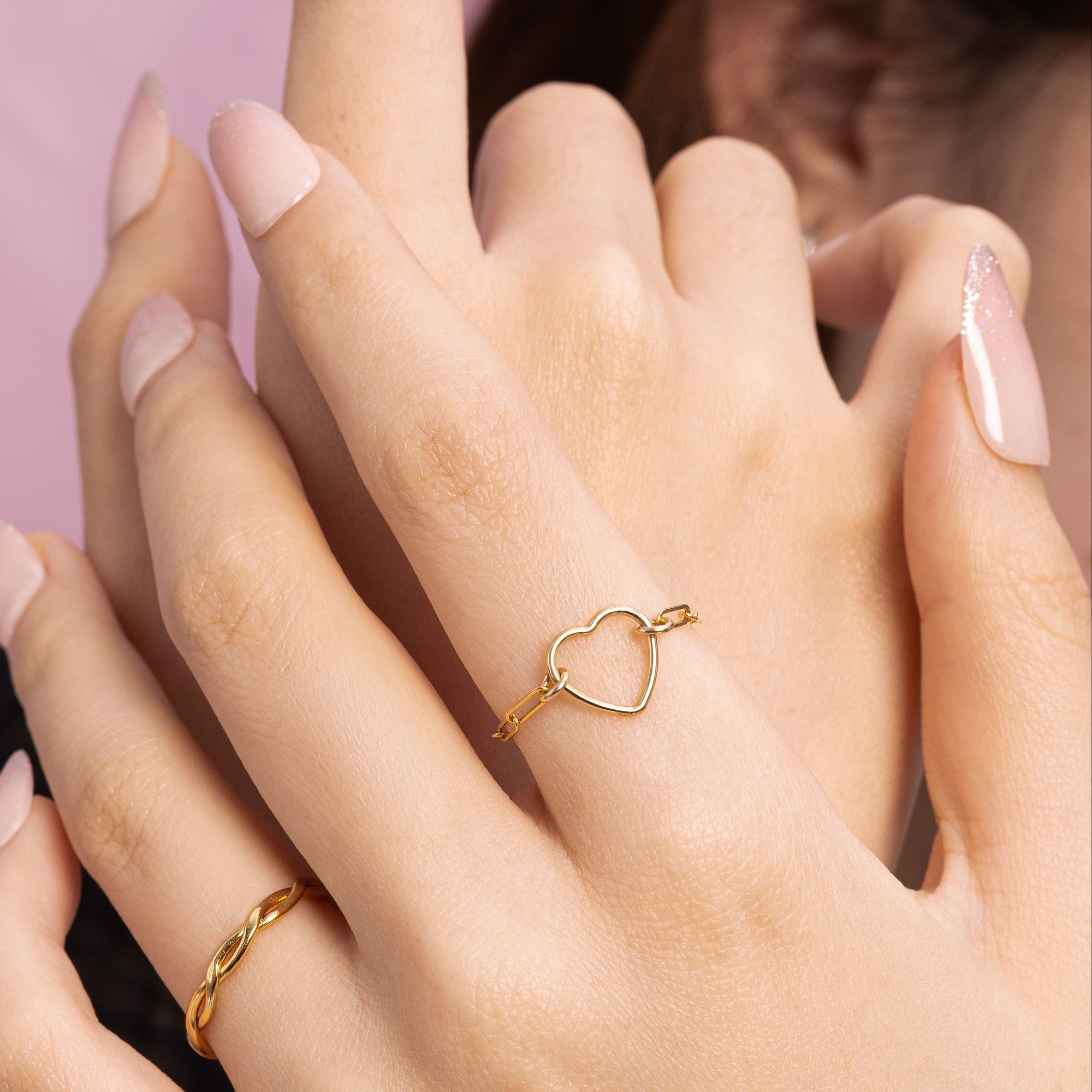 Val op Liefde Ketting Gouden Ring