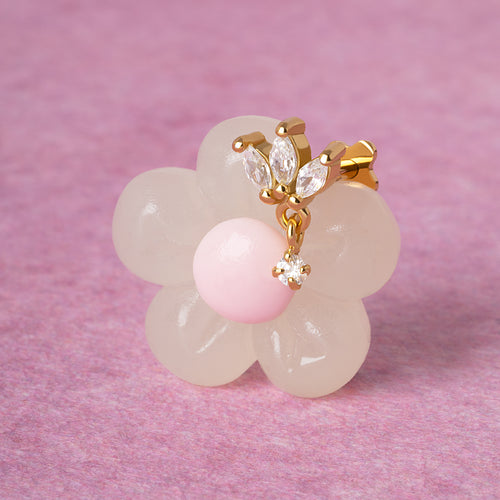 Trio Marquise Dangle CZ Flatback Earring