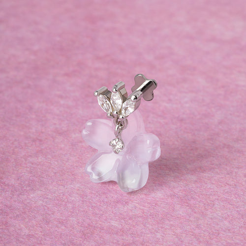 Trio Marquise Dangle CZ Flatback Earring