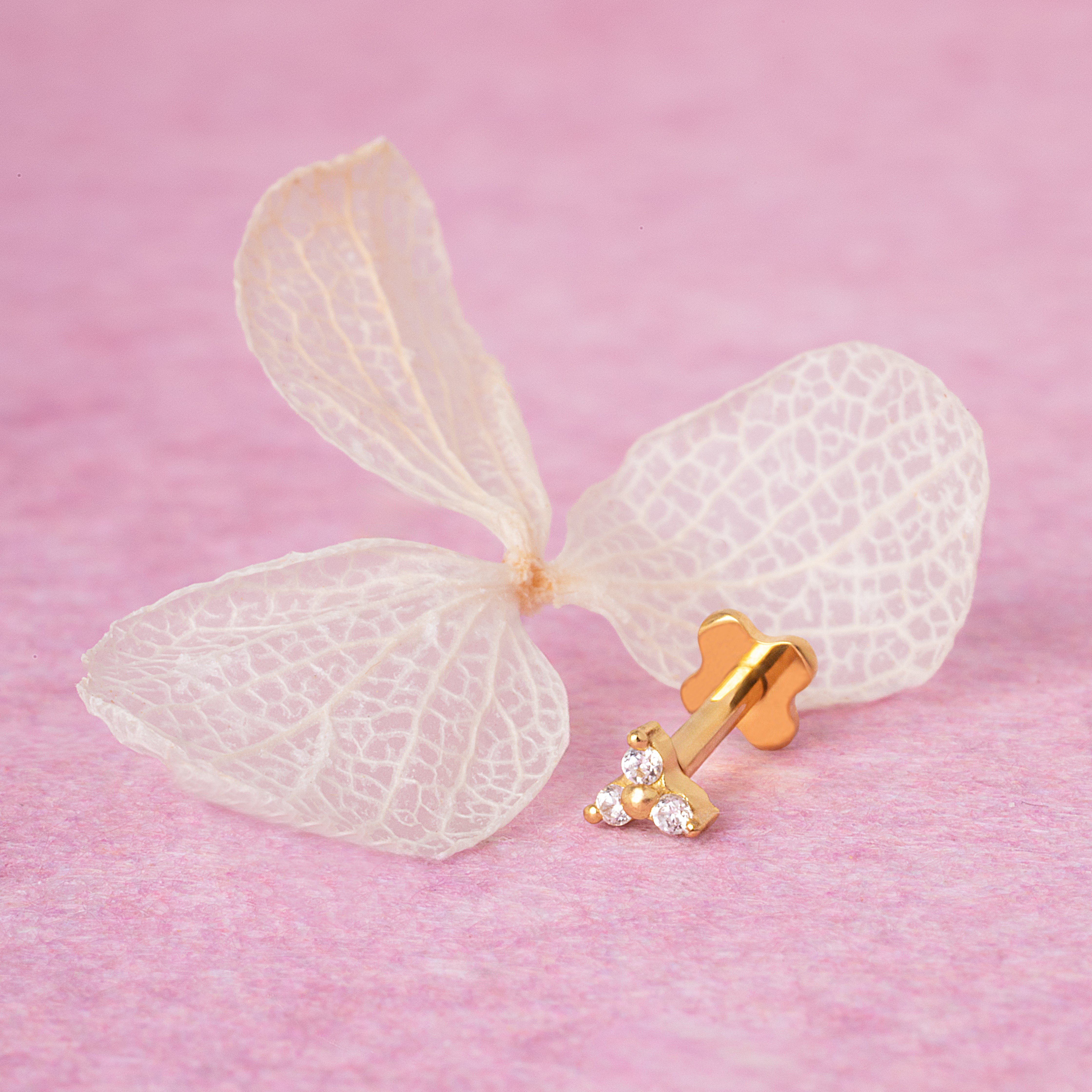 Mini Sparkly CZ Trinity Flatback Earring – J&CO Jewellery