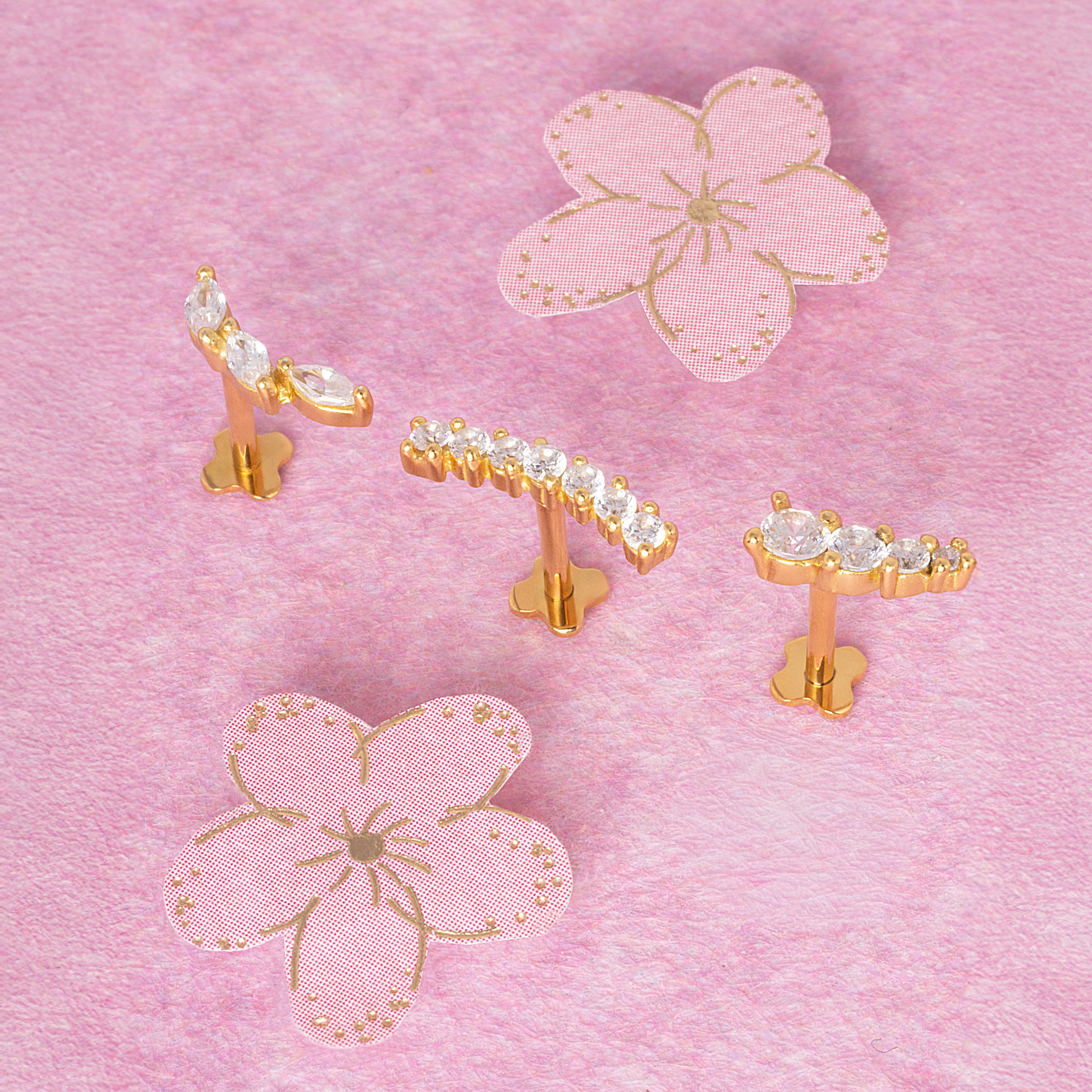 Marquise Curve CZ Flatback Earring – J&CO Jewellery
