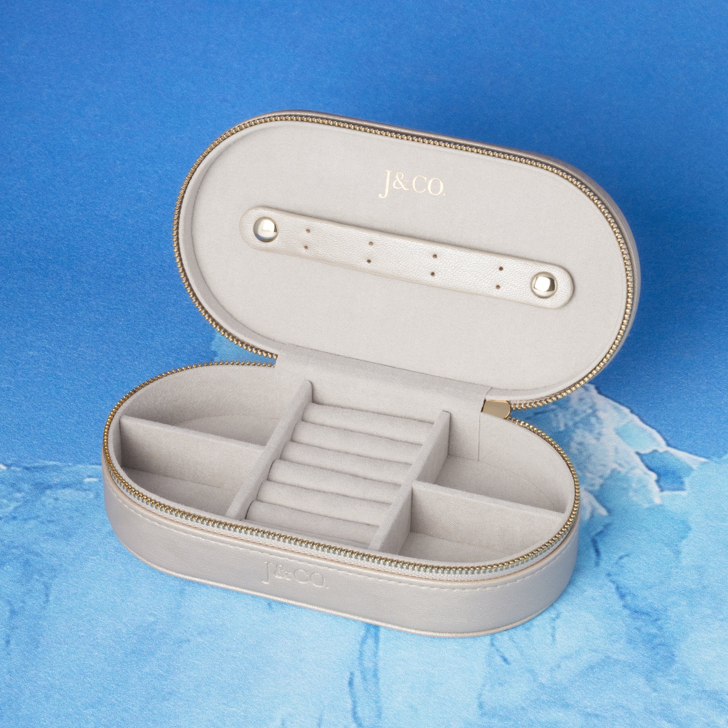 Leather Mini Oval Jewelry Box