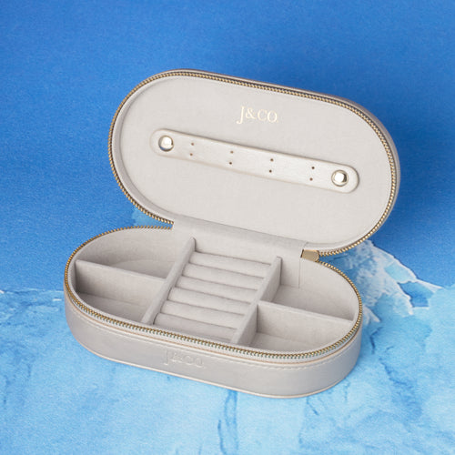 Leather Mini Oval Jewelry Box