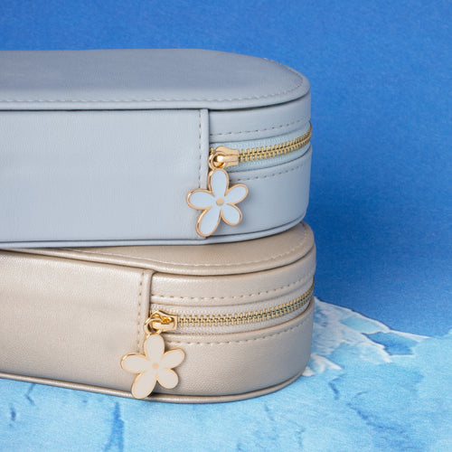 Leather Mini Oval Jewelry Box