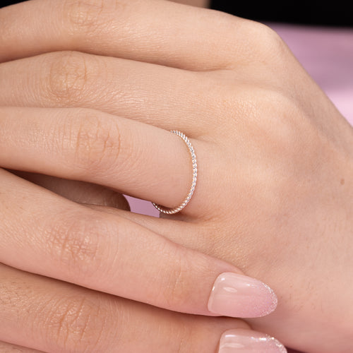 Dünner Twist Ring Silber