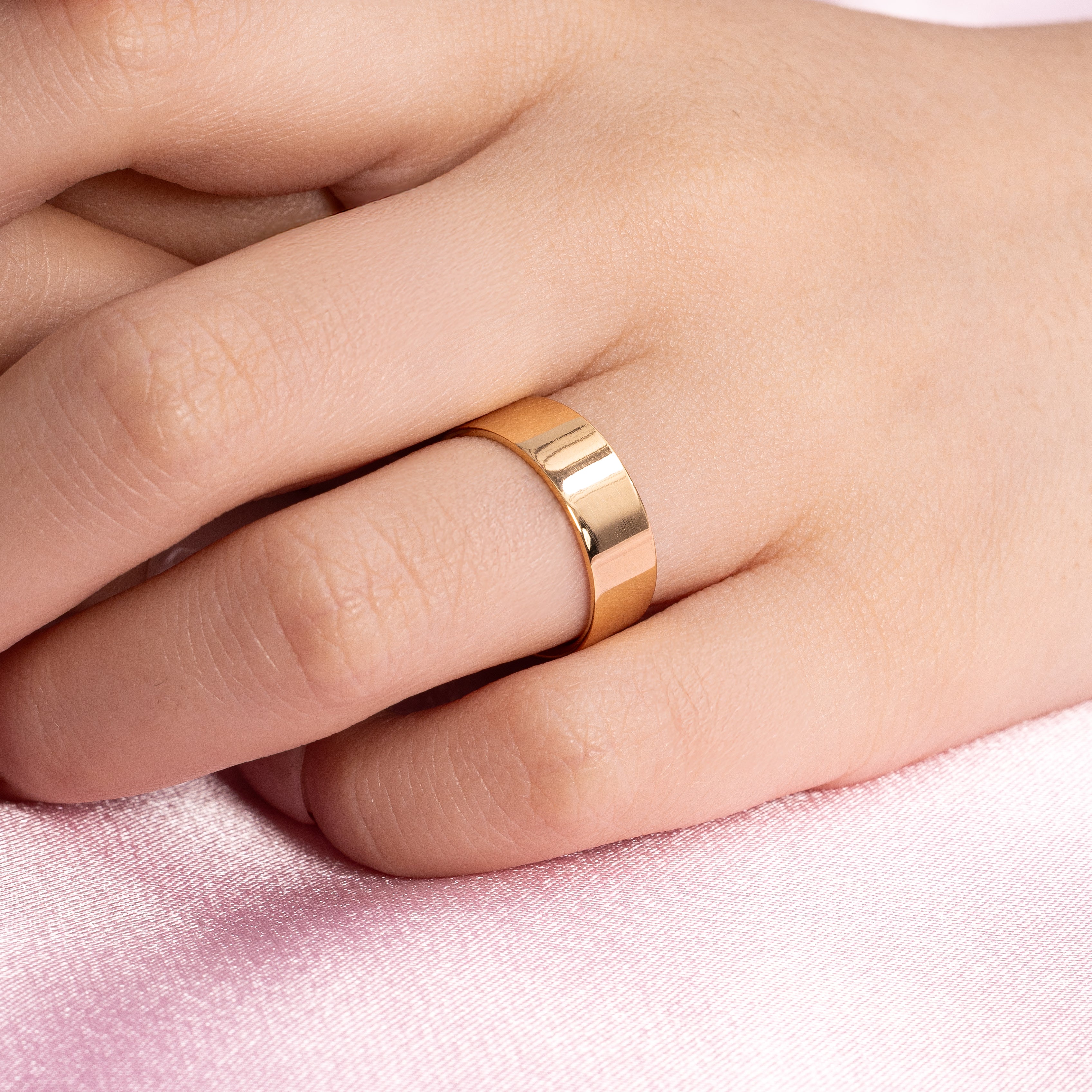 silver925  宝石⟡.·スタッキングリング◝✩ ゴールドカラー 厚いスタッキングリングゴールド – J&CO Jewellery