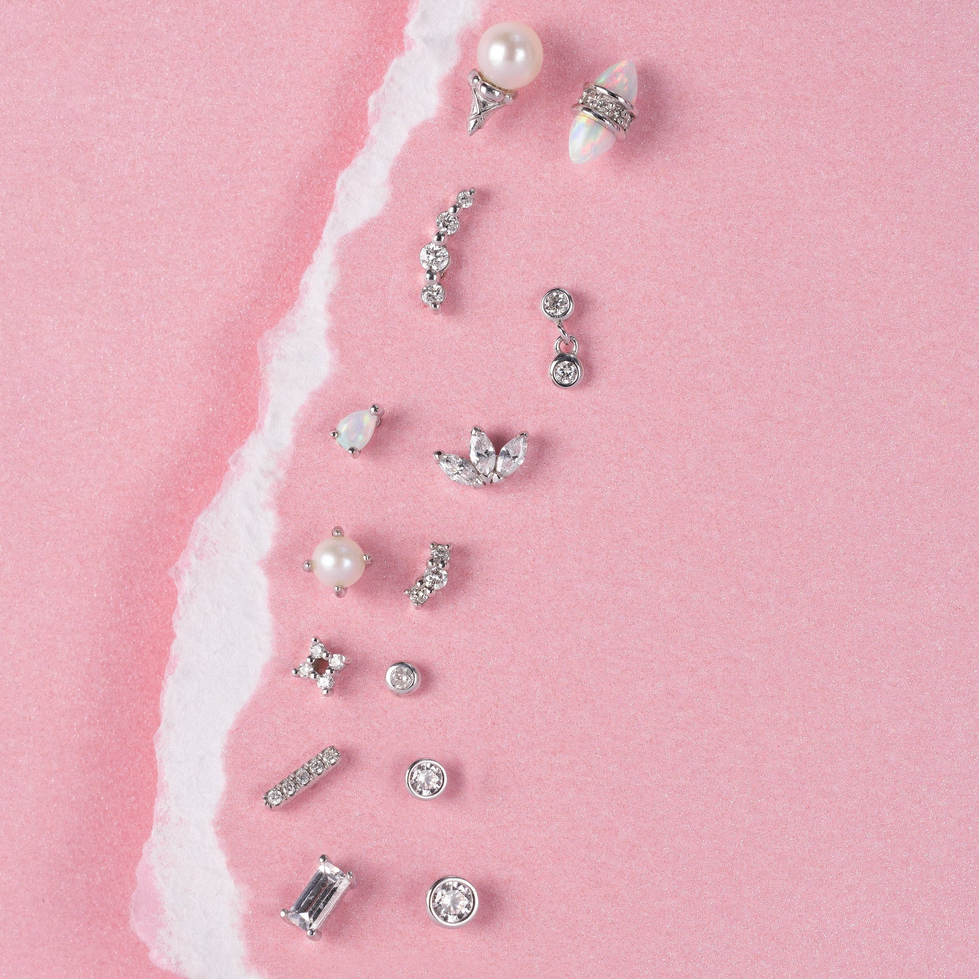 Color:White Gold
Option:Single
Option:Pair